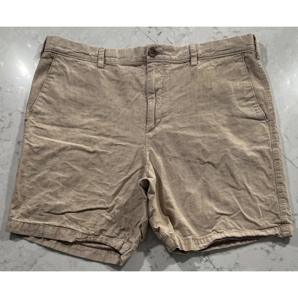 Banana Republic Chino Shorts Mens 38 Khaki Slim Fit Cotton Preppy Casual Logo